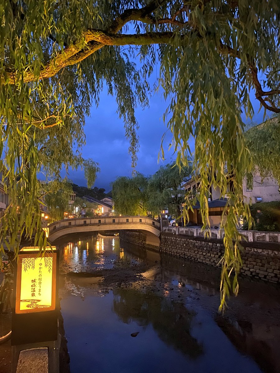 城崎温泉夜の街並み