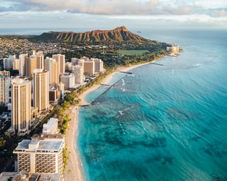 Hawaii Tourism Authority (HTA) Vincent Limダイヤモンドヘッドとワイキキビーチ