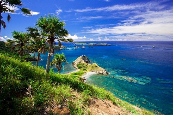 高台から南島を望む小笠原