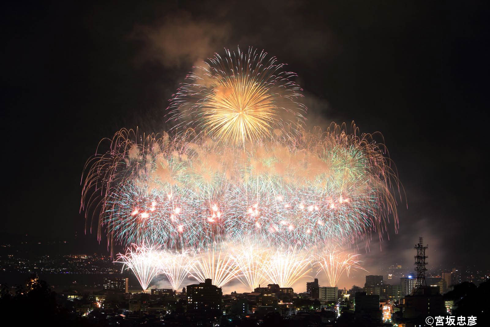 諏訪湖祭湖上花火大会《チャーター船で湖上から見る花火》日帰り